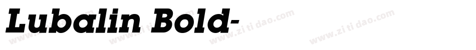 Lubalin Bold字体转换